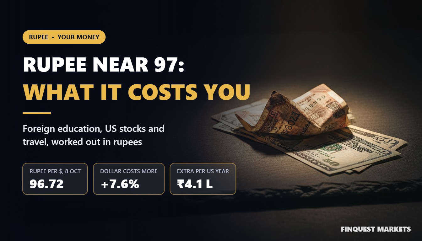 Rupee Near 97 per Dollar: What It Costs You on Foreign Education, US Stocks and Travel