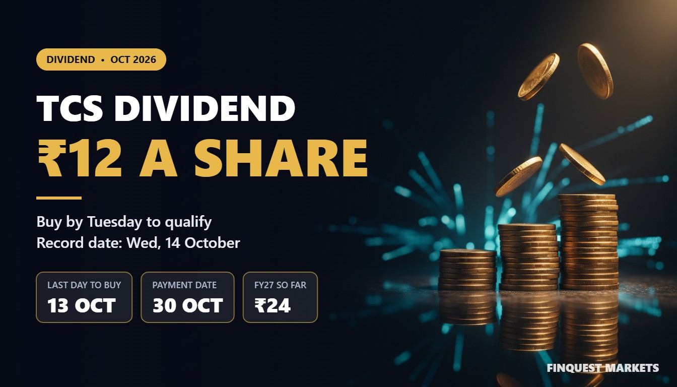 TCS Dividend Record Date 14 October: Buy by Tuesday to Get ₹12 a Share — Here’s What You’ll Actually Receive