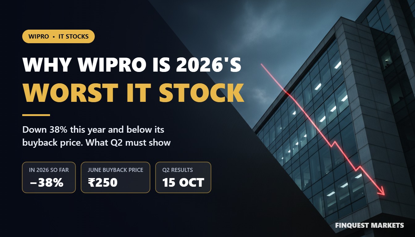 Why Wipro Is 2026’s Worst Large-Cap IT Stock, Down 38%, and What Q2 Changes
